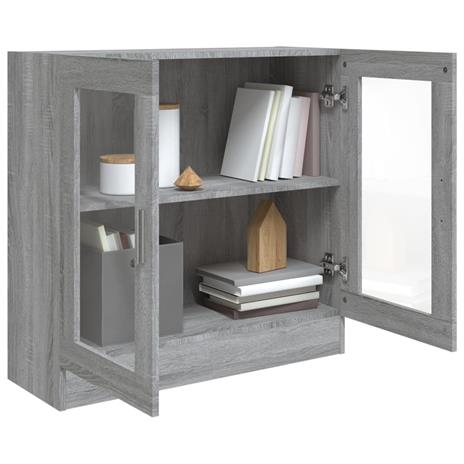 vidaXL Mobile Vetrina Grigio Sonoma 82,5x30,5x80 cm Legno Multistrato - 5