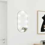 vidaXL Specchio con Luci LED 60x30 cm Ovale in Vetro