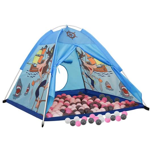 vidaXL Tenda da Gioco per Bambini Blu con 250 Palline 120x120x90 cm -  vidaXL - Casette - Giocattoli