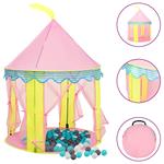 vidaXL Tenda da Gioco per Bambini Rosa con 250 Palline 100x100x127 cm