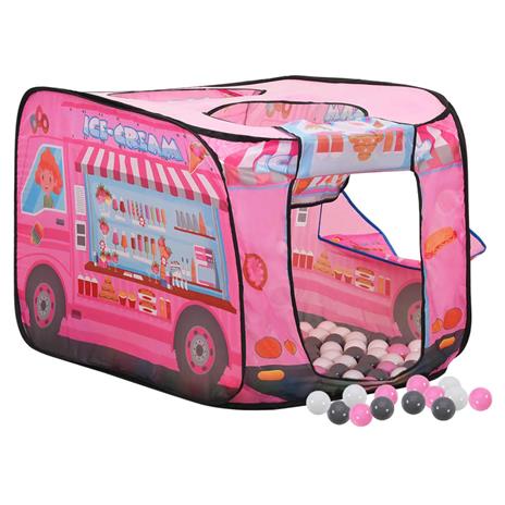 vidaXL Tenda da Gioco per Bambini Rosa con 250 Palline 70x112x70 cm - 2