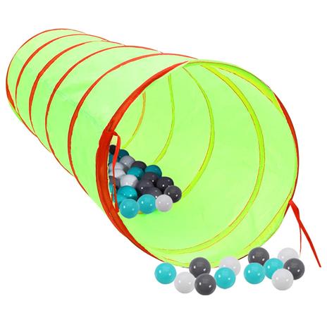 vidaXL Tunnel da Gioco per Bambini 250 Palline Verde 175 cm Poliestere - 2