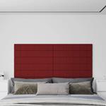 vidaXL Pannelli Murali 12 pz Rosso Vino 90x15 cm Tessuto 1,62 m??