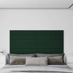 vidaXL Pannelli Murali 12 pz Verde Scuro 90x15 cm Tessuto 1,62 m²