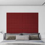 vidaXL Pannelli Murali 12 pz Rosso Vino 90x30 cm in Tessuto 3,24 m??