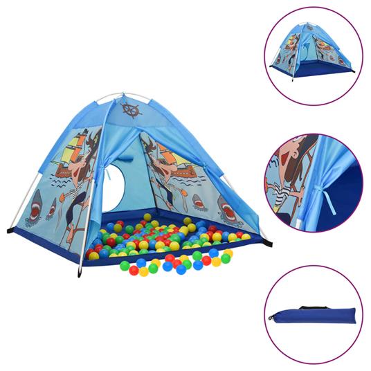 vidaXL Tenda da Gioco per Bambini Blu 120x120x90 cm