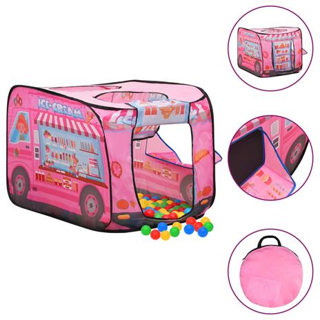 vidaXL Tenda da Gioco per Bambini Rosa 70x112x70 cm