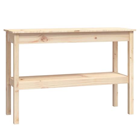 vidaXL Tavolo Consolle 110x40x75 cm in Legno Massello di Pino - 2