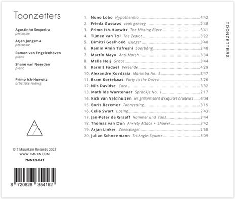 Toonzetters - CD Audio di Agostinho & Arjan Jongsma Sequiera - 2
