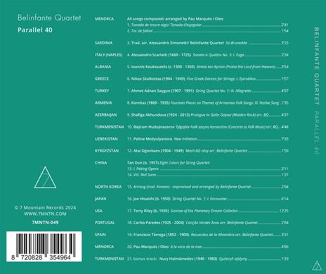 Parallel 40 - CD Audio di Belinfante Quartet - 2