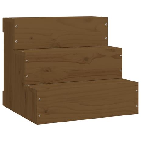 vidaXL Scala per Animali Miele 40x37,5x35 cm in Legno Massello di Pino - 2