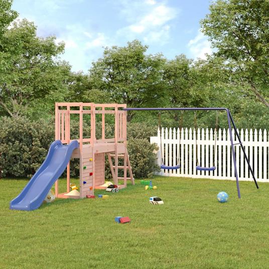 vidaXL Set da Gioco da Esterno in Legno Massello di Douglas