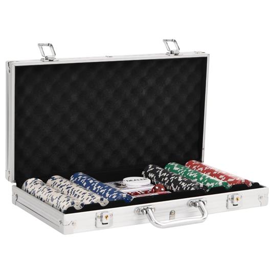 vidaXL Set di Fiches da Poker 300 pz 11,5 g - 2