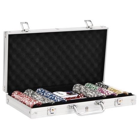 vidaXL Set di Fiches da Poker 300 pz 11,5 g - 2