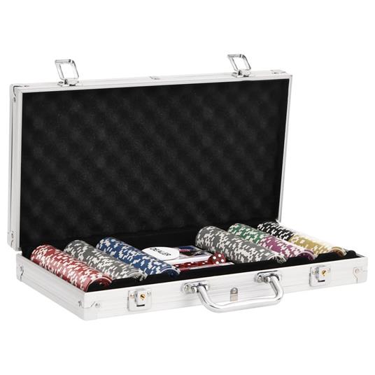 vidaXL Set di Fiches da Poker 300 pz 11,5 g - 2