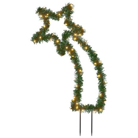 vidaXL Luce Decorativa Natale con Picchetti Stella Cadente 80LED 62cm - 2