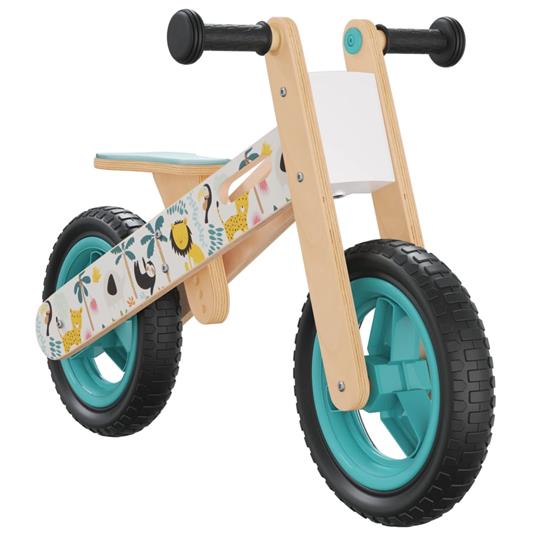 vidaXL Bicicletta Senza Pedali per Bambini Blu Stampato - 2