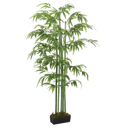 vidaXL Albero Bambù Artificiale 240 Foglie 80 cm Verde