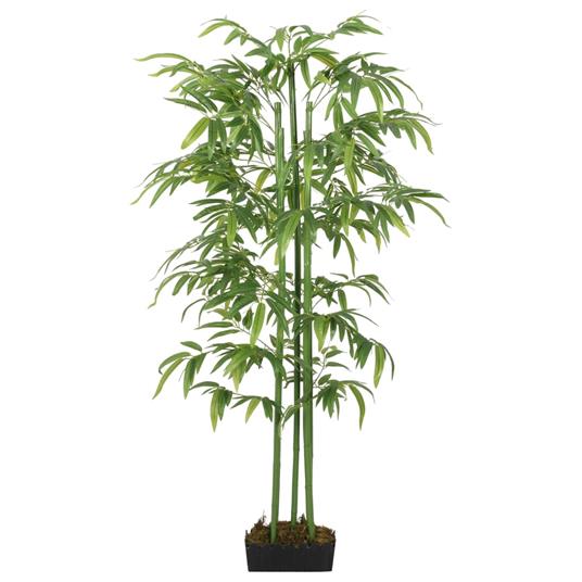 vidaXL Albero Bambù Artificiale 240 Foglie 80 cm Verde - 2