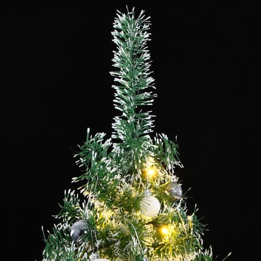 vidaXL Albero di Natale Artificiale con 300 LED Palline e Neve 240 cm - 2