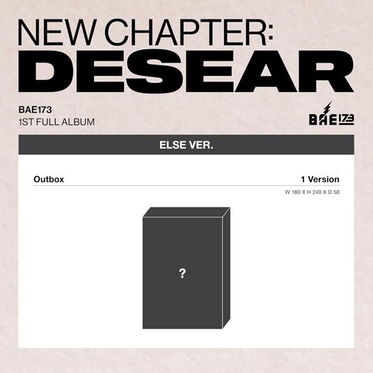 New Chapter . Desear (Else Ver.) - CD Audio di Bae173