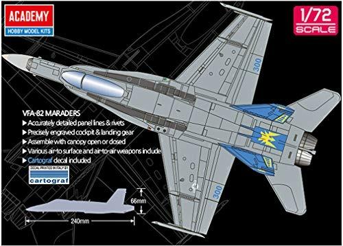 Aereo F/A-18C U.S. Navy Vfa-82. Scala 1/72. Academy AC12534 - 3