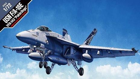 Usn F7A-18E Vfa-143 Pukin Dogs Fighter Plastic Kit 1:72 Model Acd12547