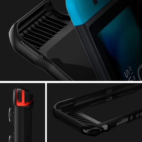 Spigen Rugged Armor Cover Nintendo Policarbonato (PC), Poliuretano termoplastico (TPU) Nero - 3