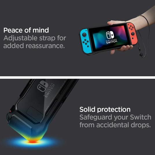 Spigen Rugged Armor Cover Nintendo Policarbonato (PC), Poliuretano termoplastico (TPU) Nero - 6