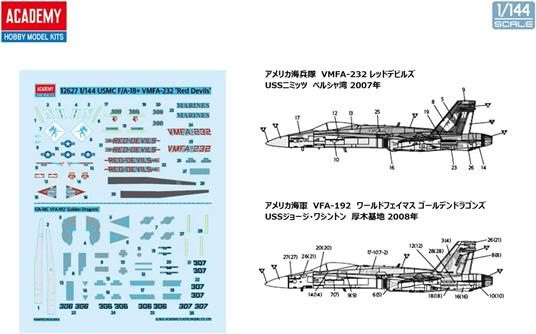 1/144 Usmc F/A-18+ Vmfa-232 Red Devils (AC12627) - 4