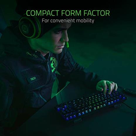 Razer Huntsman Tournament Edition Tastiera da Gioco con Tasti Ottici Lineari Razer (Tasti PBT a Doppia Iniezione, Cavo Type-C Staccabile, Durata Fino a 100 milioni di Battute), Intl. US Layout, Nero - 5
