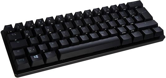 Razer Huntsman Mini (Red Switch) - Tastiera da gioco compatta 60% con tasti ottici lineari (tasti ottici e tasti ottici (PBT), cavo USB-C rimovibile) QWERTZ   layout DE, nero