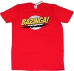 Maglietta T-Shirt The Big Bang Theory, Bazinga! in cotone - Rosso, L