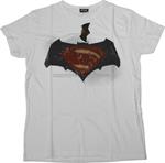 Maglietta T-Shirt Batman VS Superman - Bianco, L