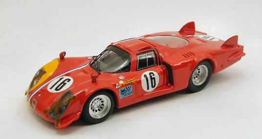 Alfa Romeo 33.2 Lunga #16 Prova Spa 1968 T.Pillet 1:43 Model Bt9435 - 2