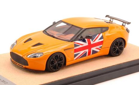 Aston Martin V12 Zagato 2012 Gloss Orange W/ English Flag Limited 10 Pcs 1:43 Model Tmdmi52Am