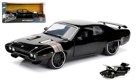 Dom's Plymouth Gtx Fast & Furious 8 Black 1:24 Model Baljada98292