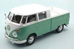 Volkswagen VW Type 2 (T1) Pick Up White / Green 2 Tone 1:24 Model MTM79343TQ