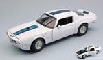 Pontiac Firebird Trans Am 1972 White W/ Black Stripe 1:24-27 Model We24075W