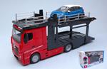 Mercedes Actros 2545 Bisarca Red W/ 1 Car 1:43 Model Bu31466R