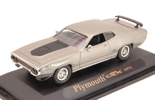 Plymouth Gtx 1971 Silver W/ Black Stripes 1:43 Model Ldc94218S - 2