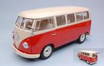 Volkswagen VW T1 Bus Red W/ Cream Roof 1:18 Model WE18054R