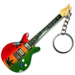 Portachiavi in Legno Forma Chitarra Mod. Exclusive. Bob Marley. Marijuana Theme