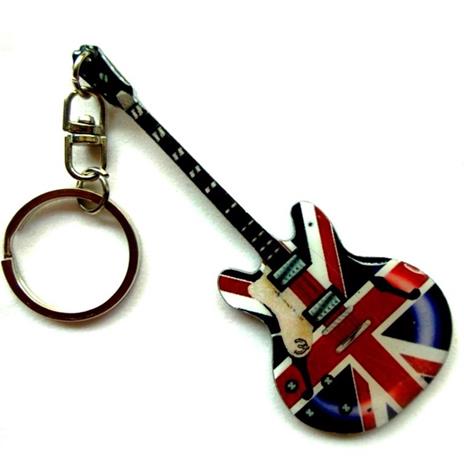 Portachiavi in metallo a forma di chitarra. Oasis. Noel Gallagher