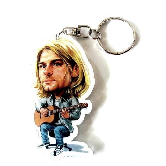 Portachiavi in acrilico caricature Music Legends. Kurt Cobain. Nirvana