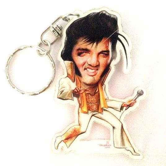 Portachiavi in acrilico caricature Music Legends. Elvis Presley