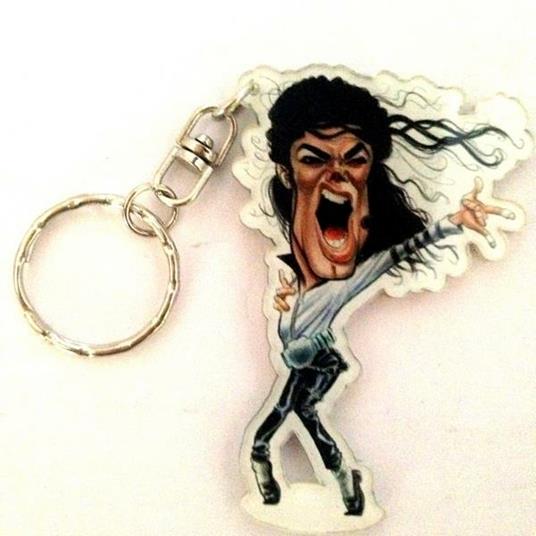 Portachiavi in acrilico caricature Music Legends. Michael Jackson