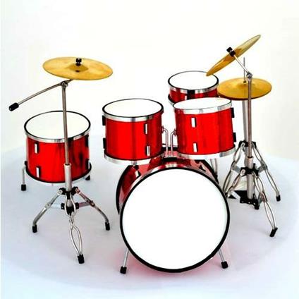Mini batteria da collezione replica mod. Red Chrome. TOP SELLER