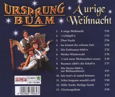 Aurige Weihnacht - CD Audio di Ursprung Buam - 2