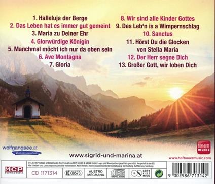 Halleluja Der Berge - CD Audio di Sigrid & Marina